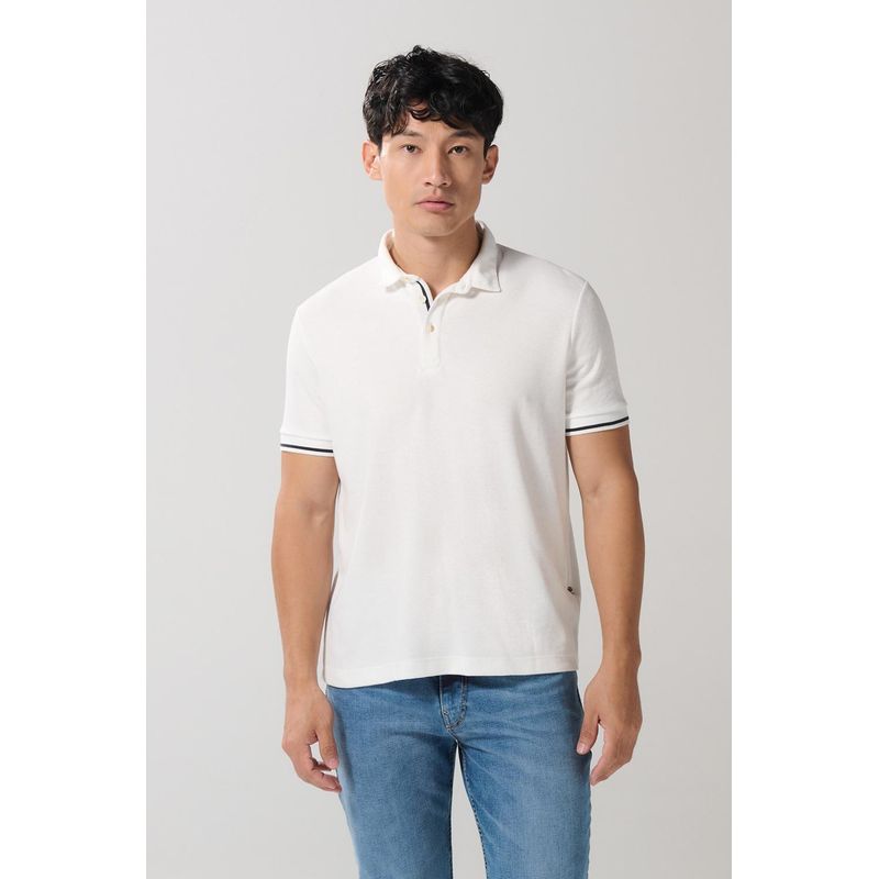 KOAJ - KOAJ Camiseta polo crema con botones y manga corta HOMBRE