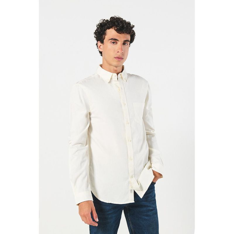 KOAJ - KOAJ Camisa cuello button down manga larga en slim fit HOMBRE