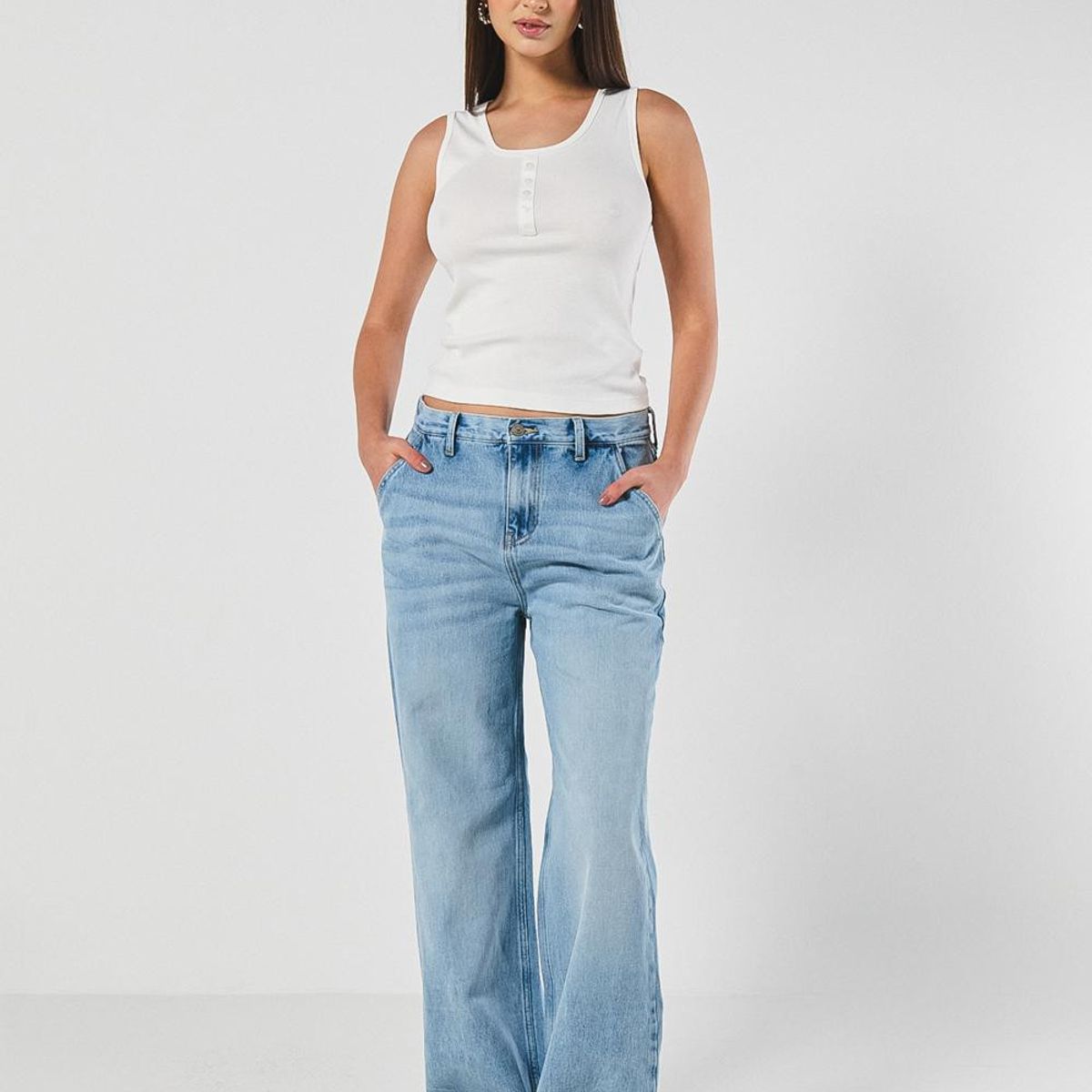 KOAJ - KOAJ Camiseta manga sisa unicolor con botones y texturas de  Mujer