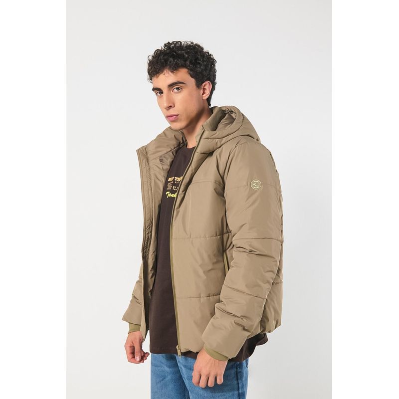 KOAJ - KOAJ Chaqueta unicolor acolchada con bolsillos y capota HOMBRE