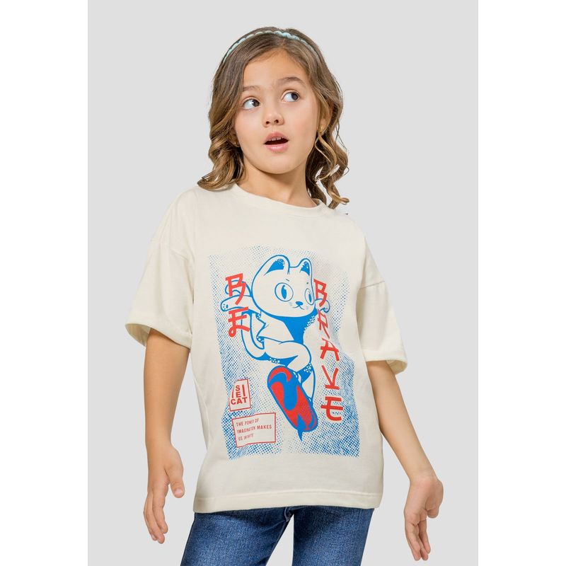 MARKETING PERSONAL - Camiseta Infantil Masculino Crema Mp 108003
