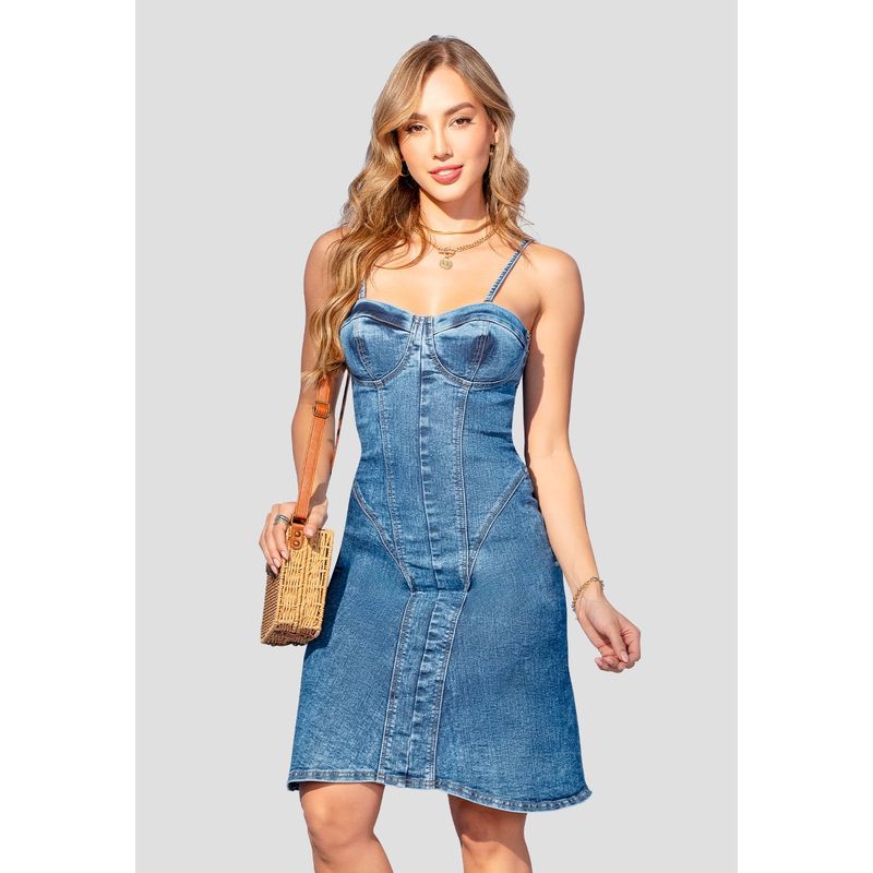 MARKETING PERSONAL - Vestido Mujer Azul Mp 106905