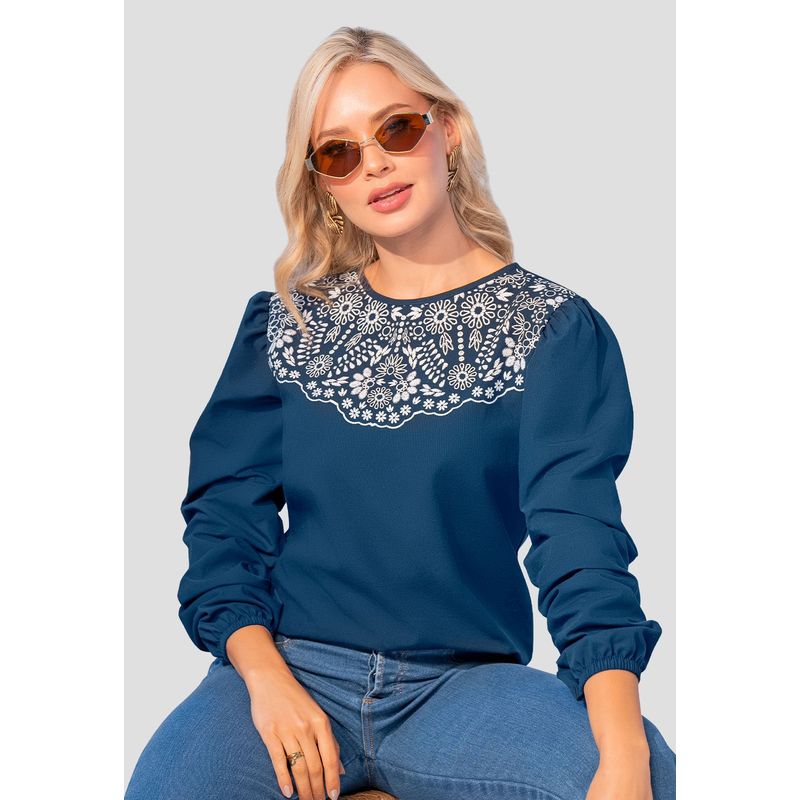 MARKETING PERSONAL - Blusa Mujer Azul Profundo Mp 107976