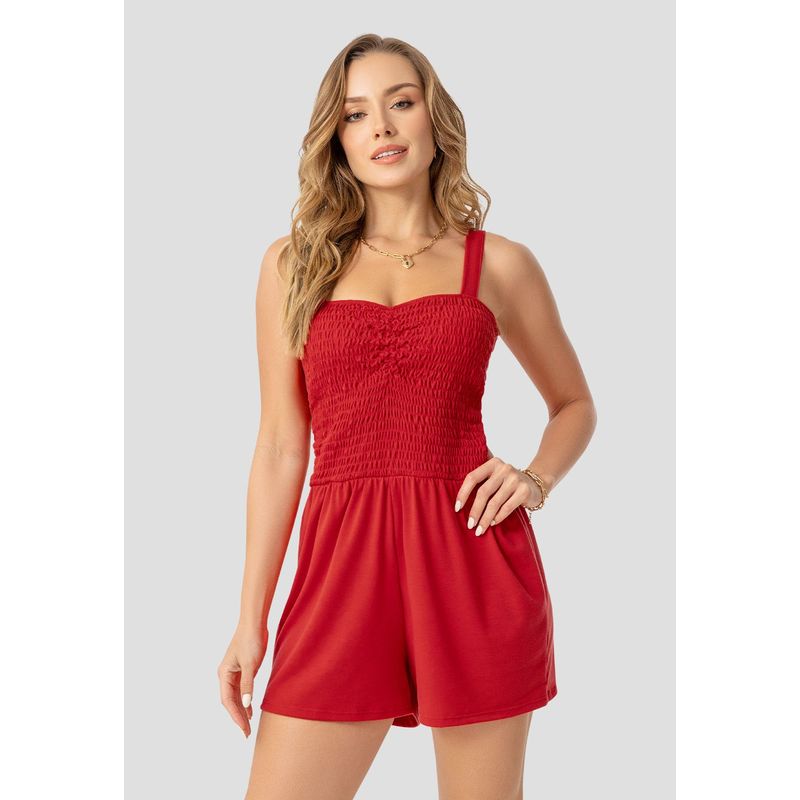 MARKETING PERSONAL - Enterizo Corto Mujer Rojo Mp 107539