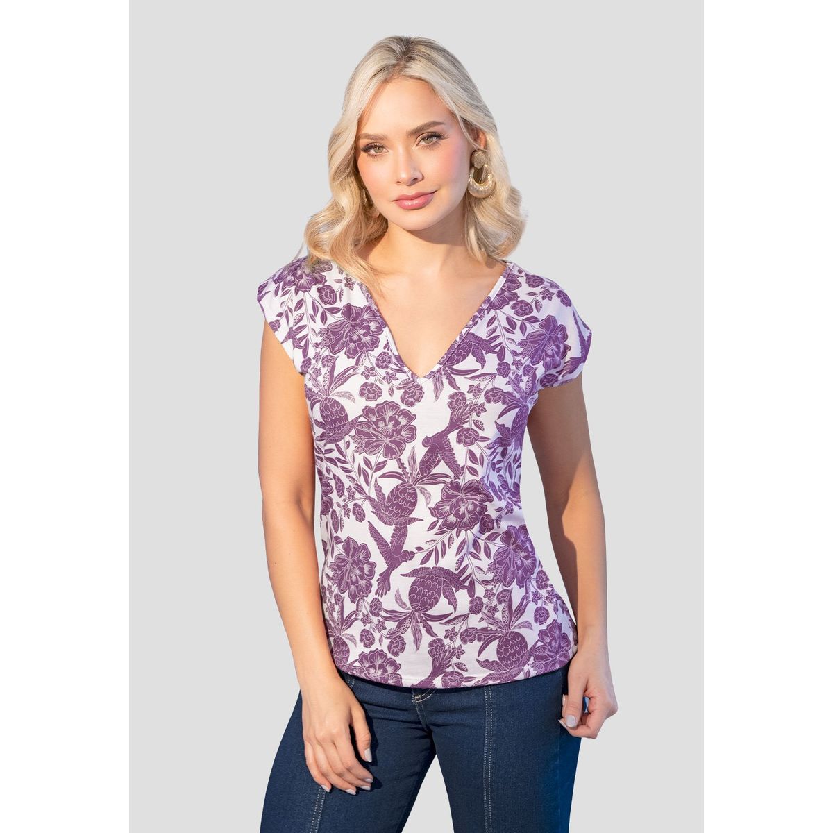 MARKETING PERSONAL - Blusa Mujer Estampado Mp 107546