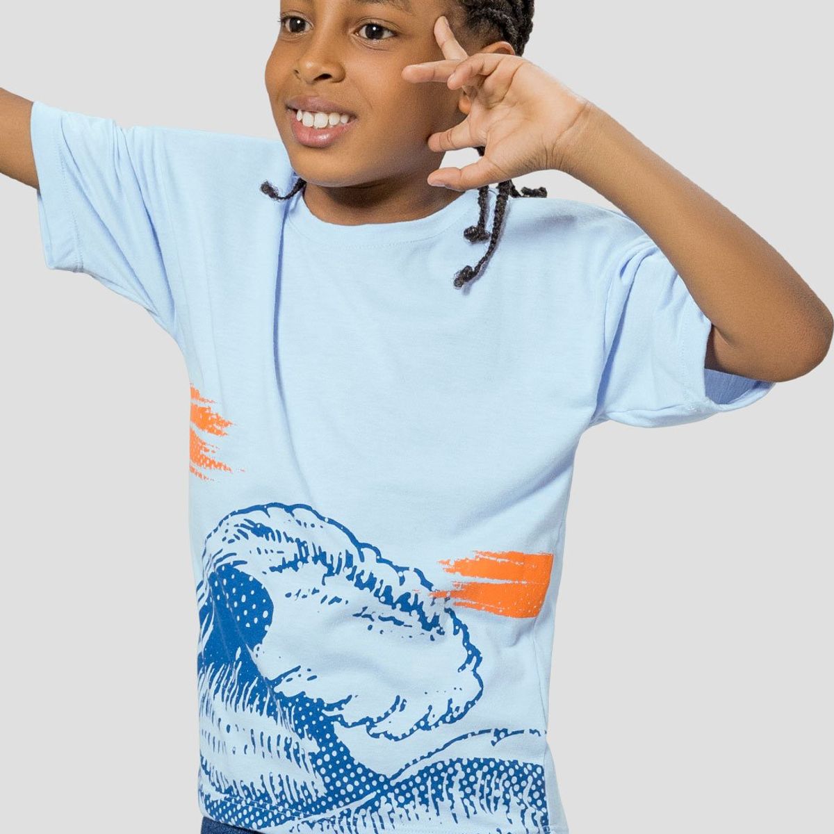 MARKETING PERSONAL - Camiseta Infantil Masculino Azul Baby Mp 108004