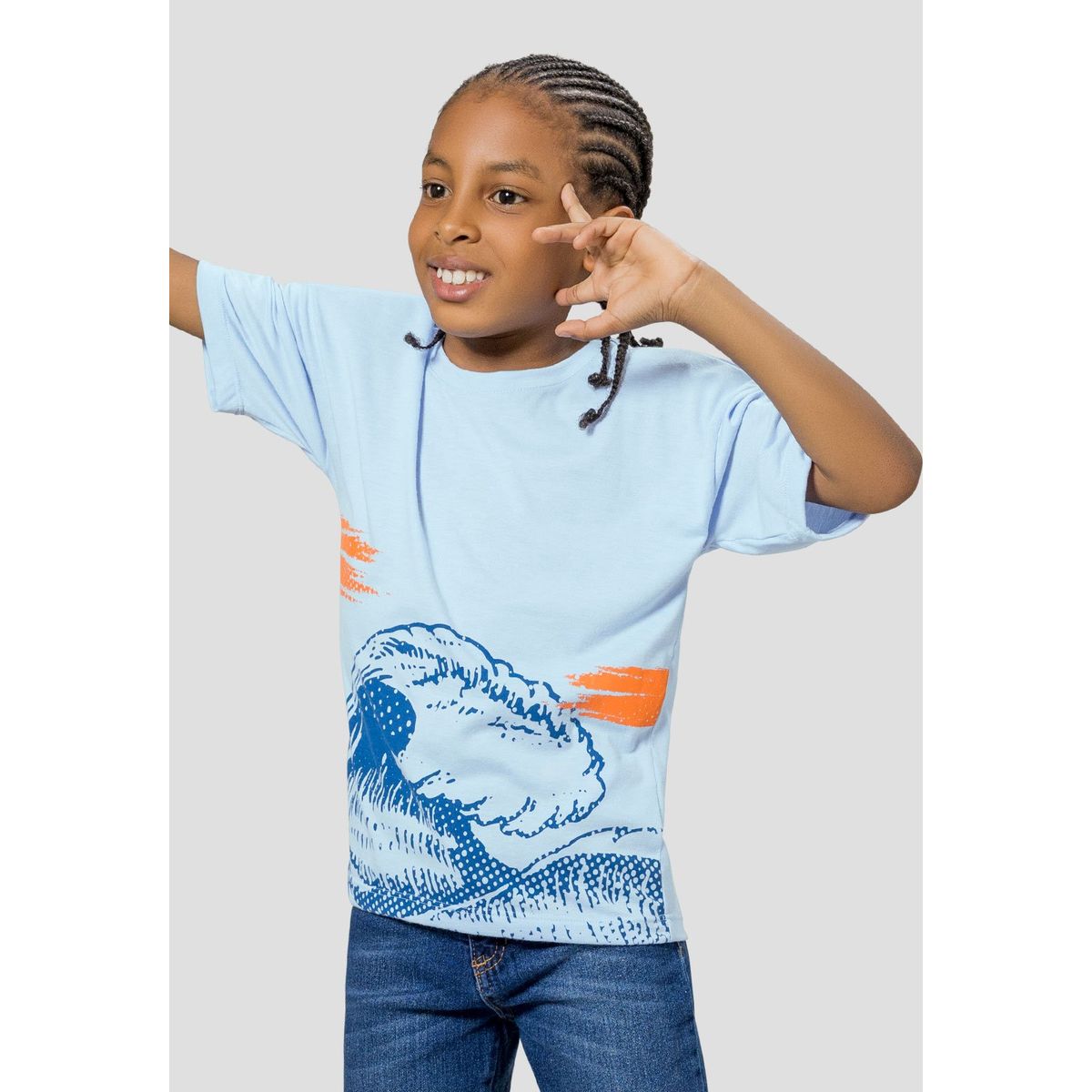 MARKETING PERSONAL - Camiseta Infantil Masculino Azul Baby Mp 108004