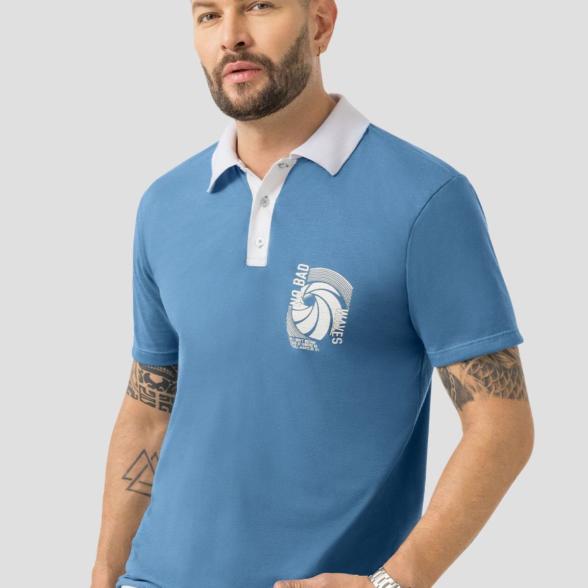 MARKETING PERSONAL - Polo Hombre Azul Indigo Mp 107944