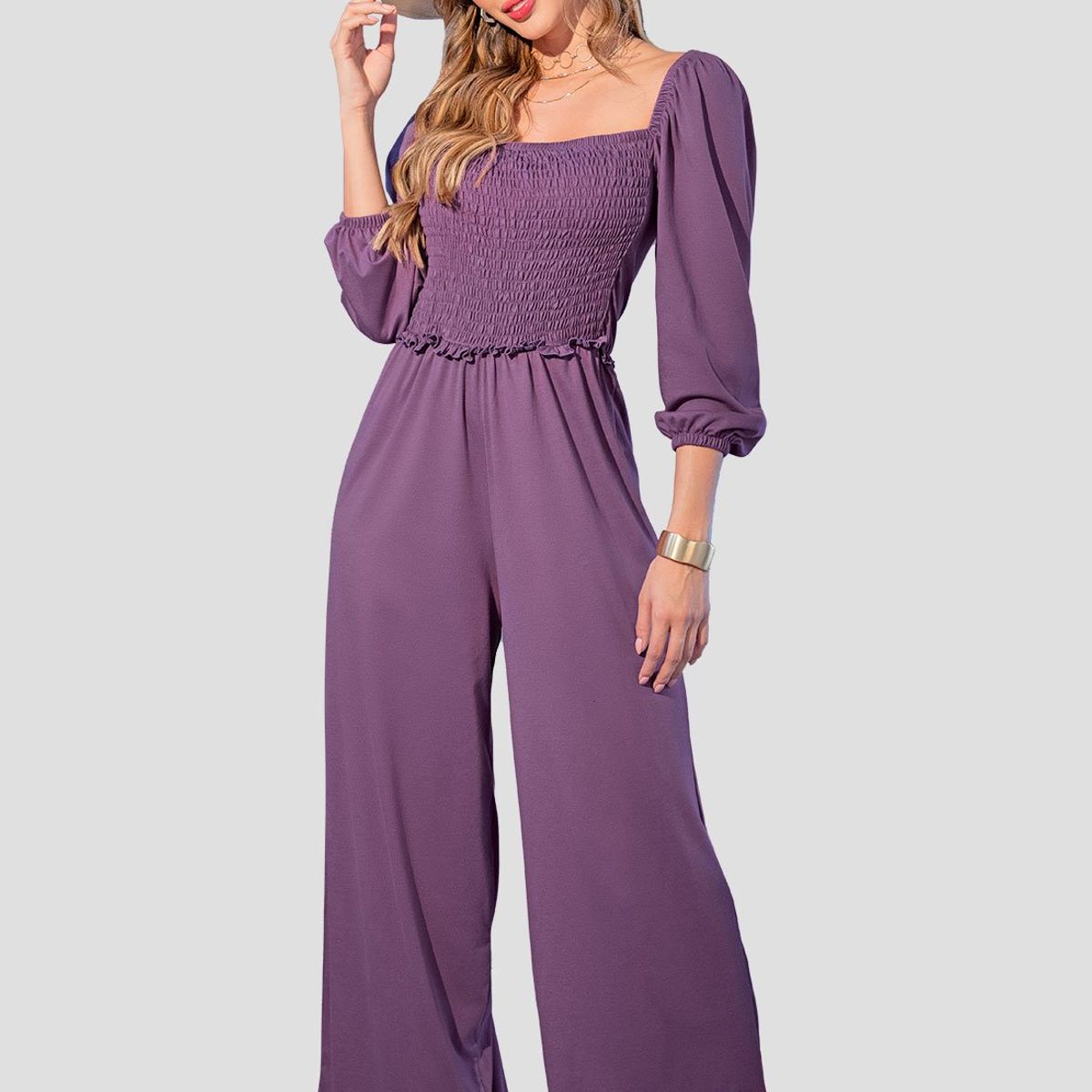 MARKETING PERSONAL - Enterizo Largo Mujer Ciruela Mp 107549