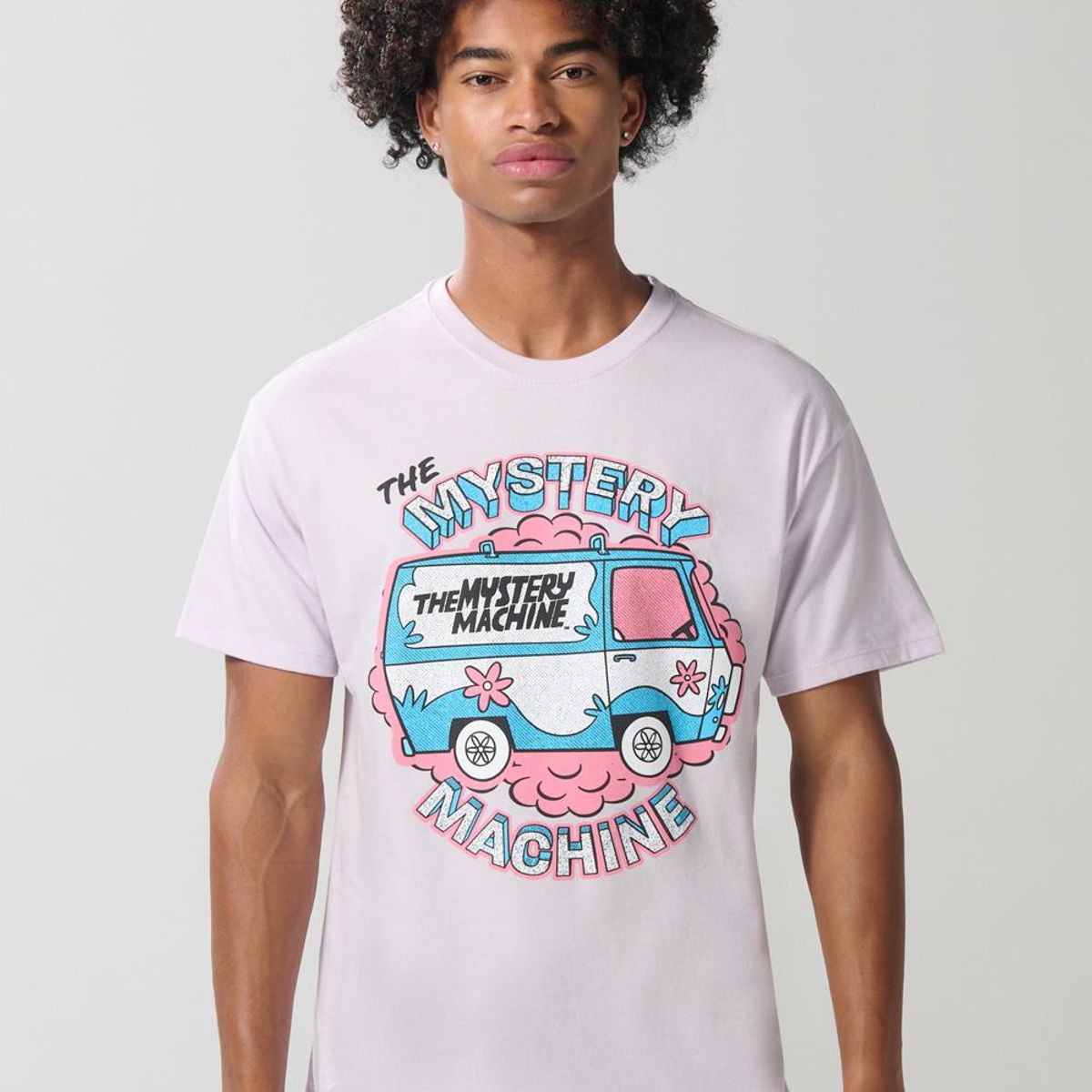 KOAJ - KOAJ Camiseta unicolor manga corta con arte de Scooby-Doo Hombre