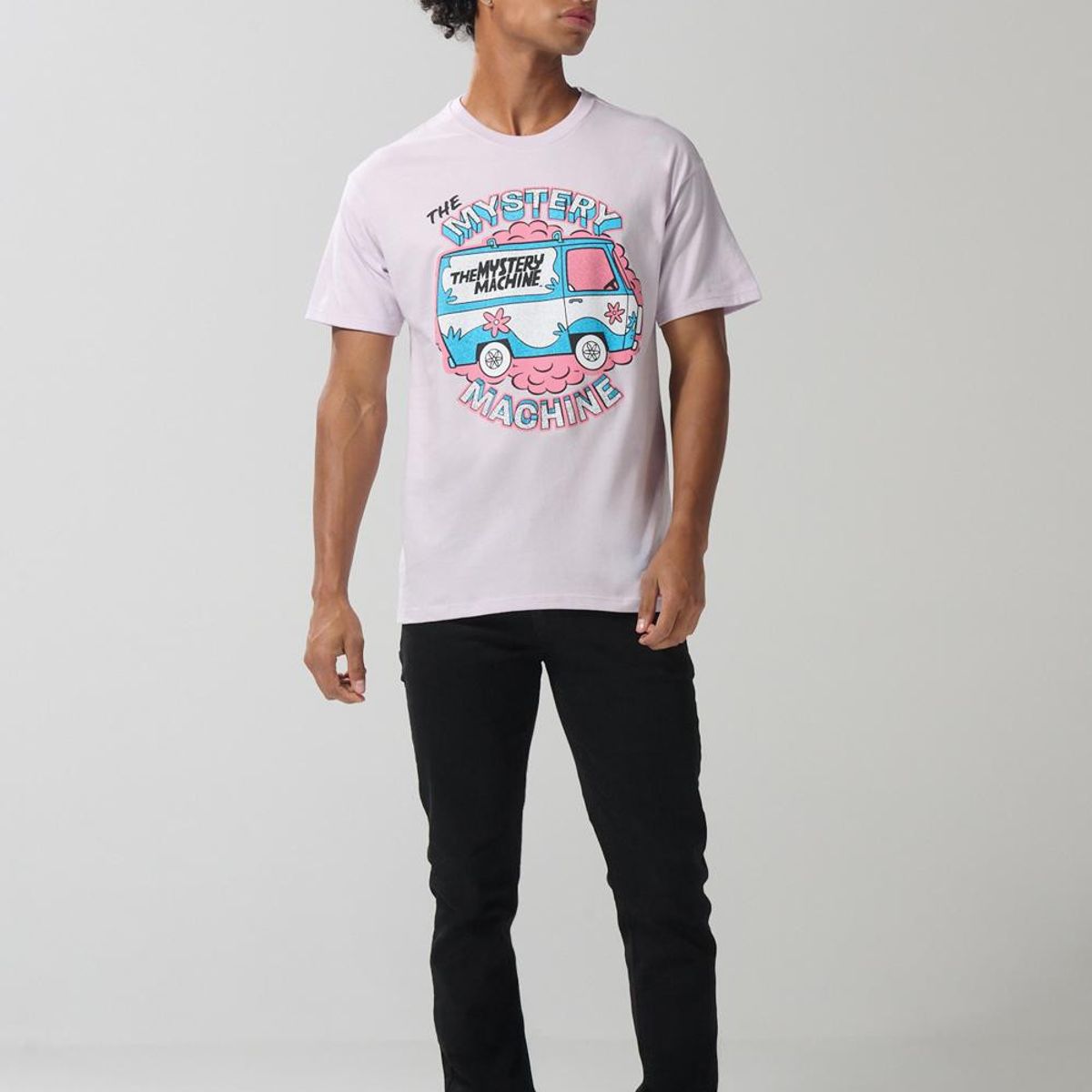 KOAJ - KOAJ Camiseta unicolor manga corta con arte de Scooby-Doo Hombre