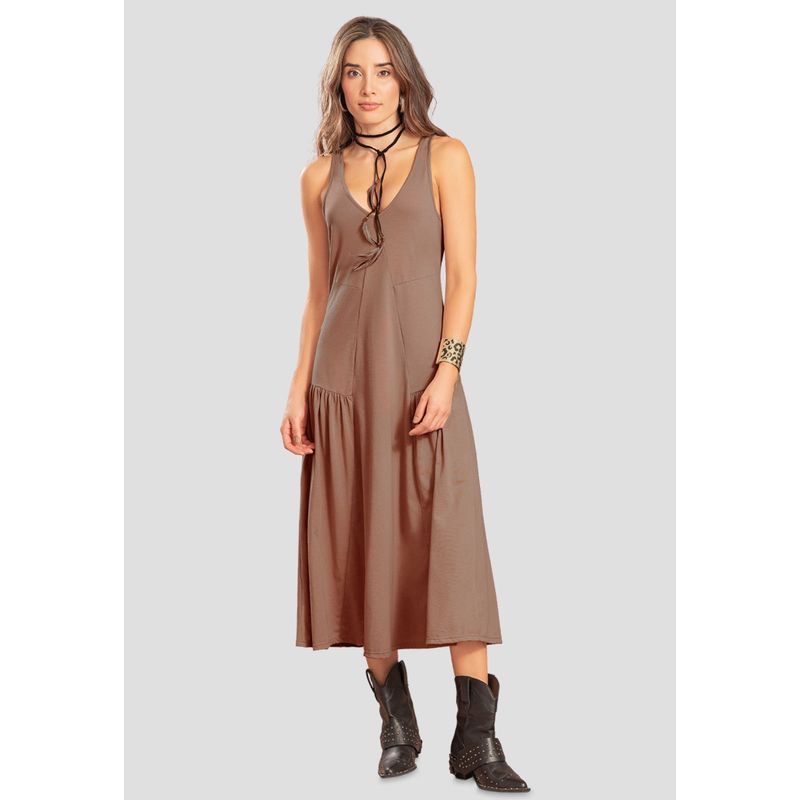 RUTTA - Vestido Largo Mujer Chocolate Rutta 104682