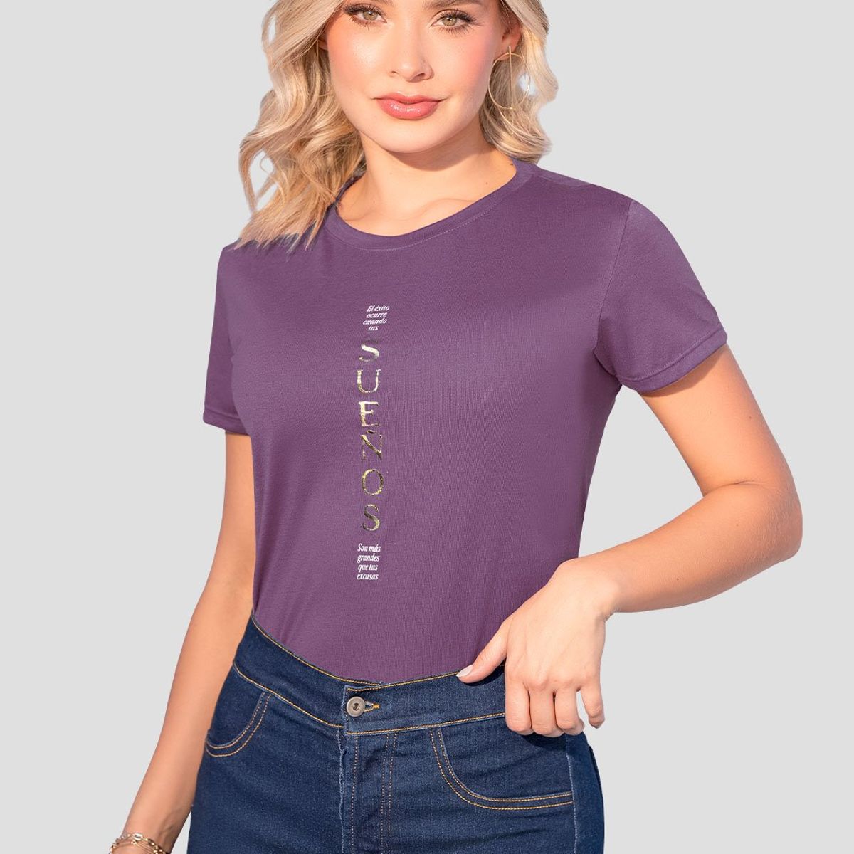 MARKETING PERSONAL - Camiseta Mujer Ciruela Mp 1670