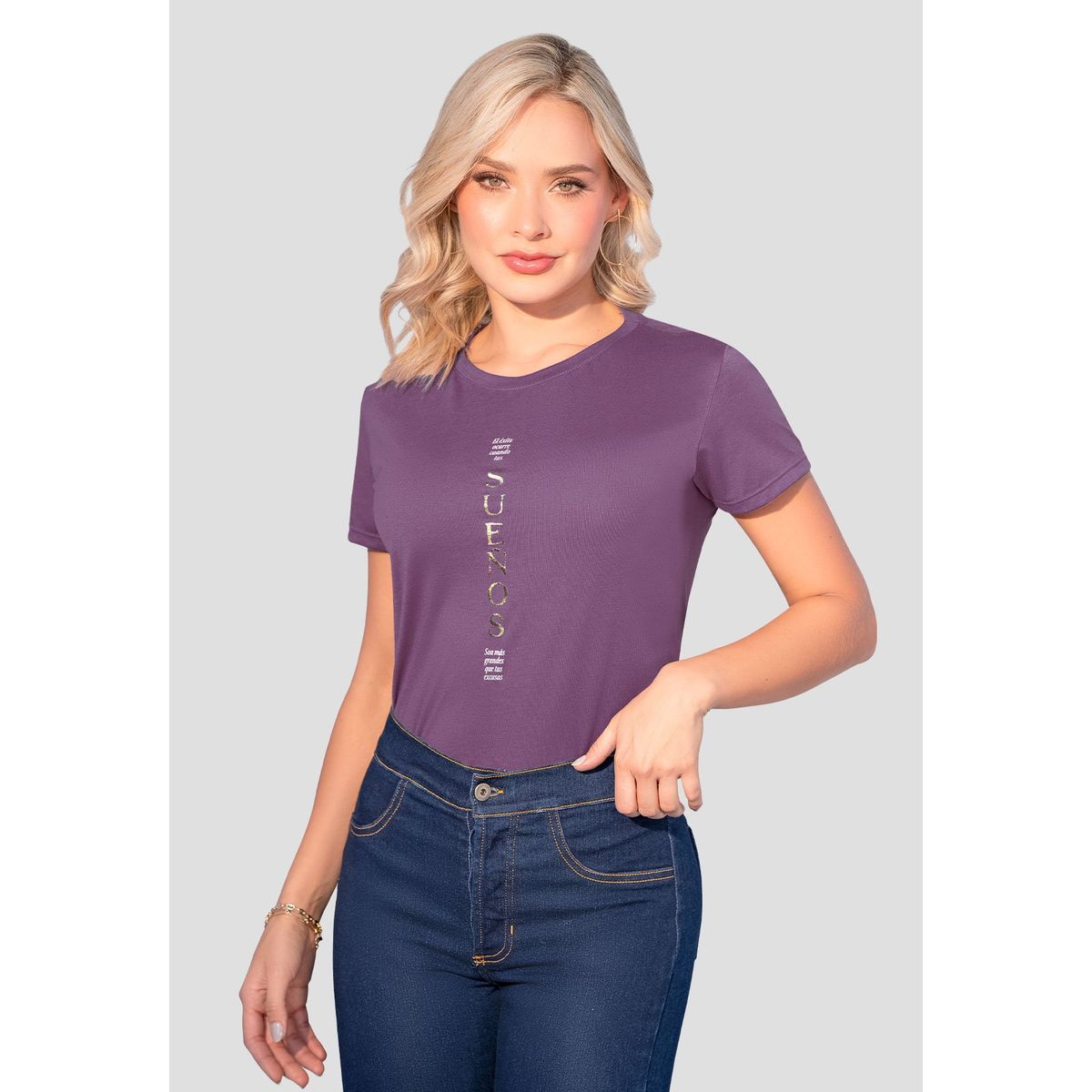 MARKETING PERSONAL - Camiseta Mujer Ciruela Mp 1670