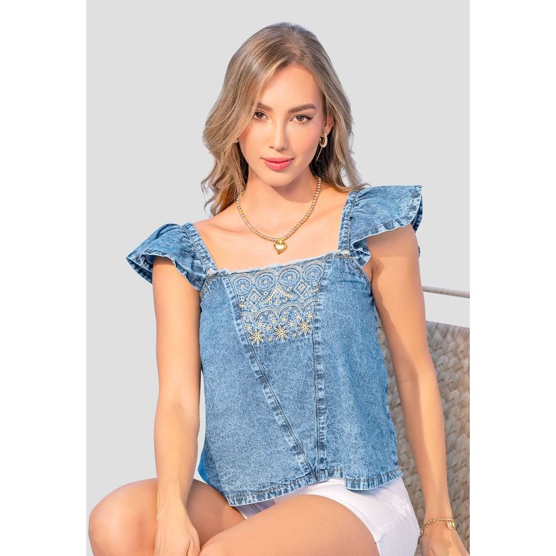MARKETING PERSONAL - Blusa Mujer Azul Mp 106906
