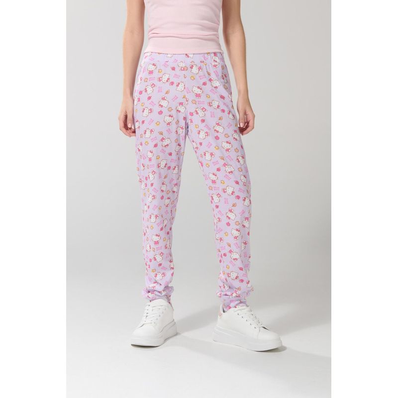 KOAJ - KOAJ Pantalón jogger para mujer con estampado continuo de Hell MUJER