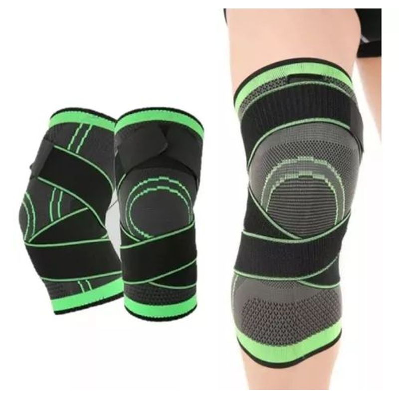 GENERICO - kit Rodillera Deportiva Correas Ajustable Soporte Rotula x2.