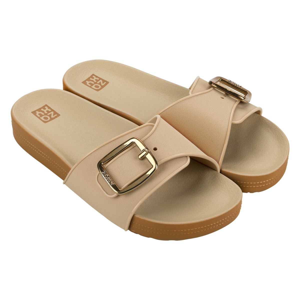 ZAXY - SANDALIAS MUJER BEIGE CLARO ZAXY HUG SLIDE AD 19114-BI904