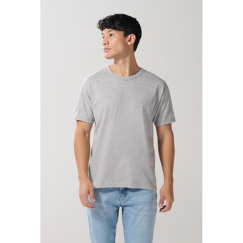 KOAJ - KOAJ Camiseta unicolor para hombre en algodón, fit hombro roda HOMBRE