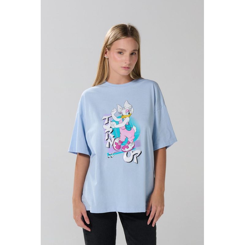 KOAJ - KOAJ Camiseta femenina fit super oversize manga corta, con est MUJER