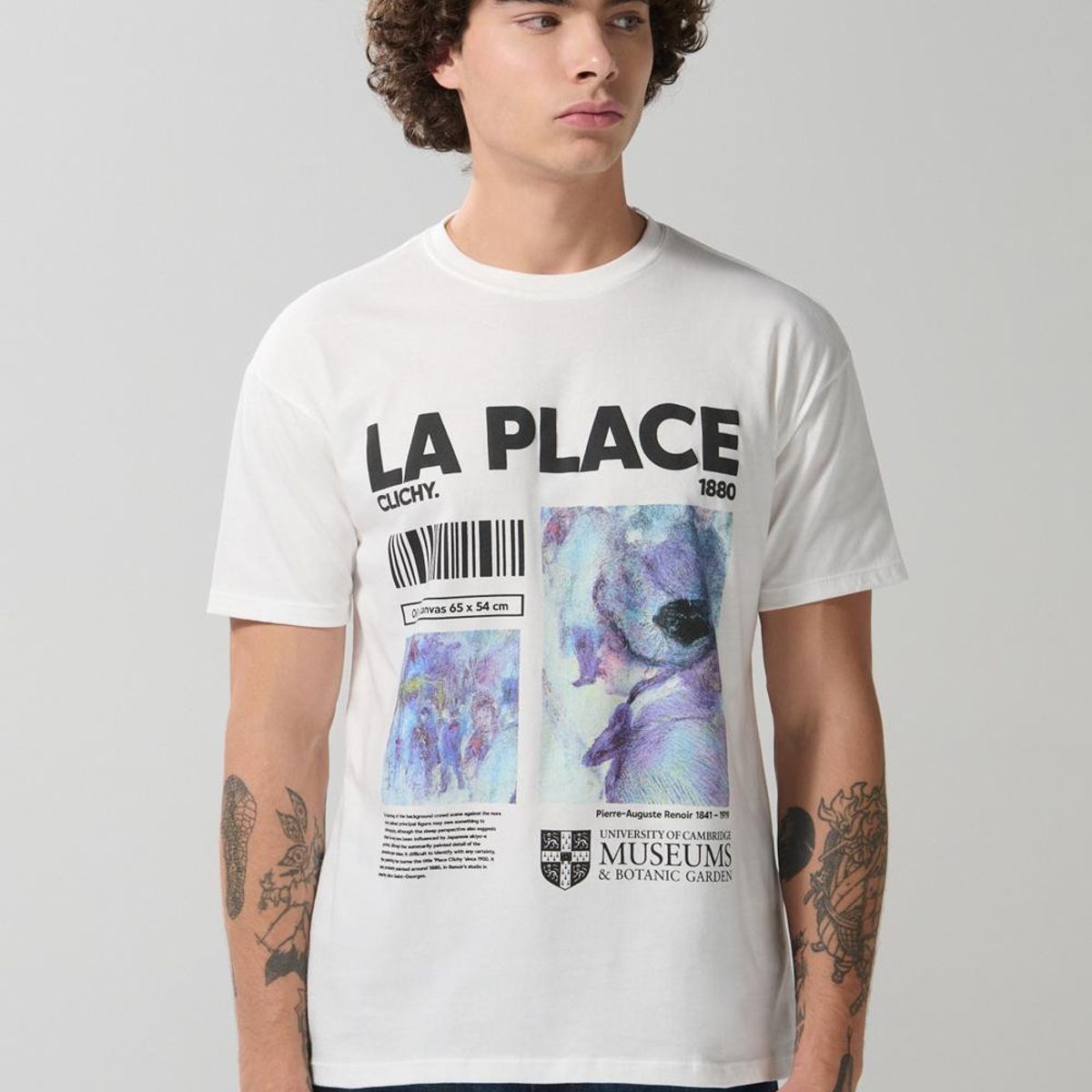 KOAJ - KOAJ Camiseta manga corta con estampado en frente. Hombre