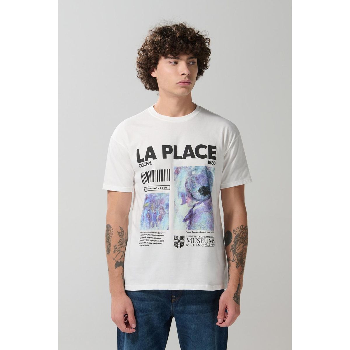 KOAJ - KOAJ Camiseta manga corta con estampado en frente. Hombre