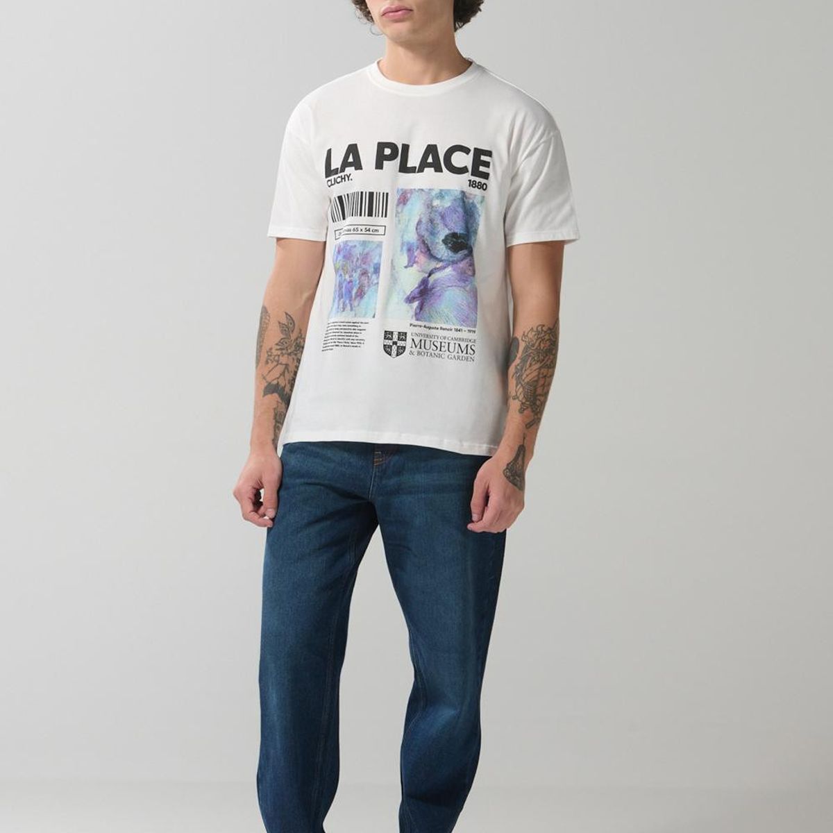 KOAJ - KOAJ Camiseta manga corta con estampado en frente. Hombre