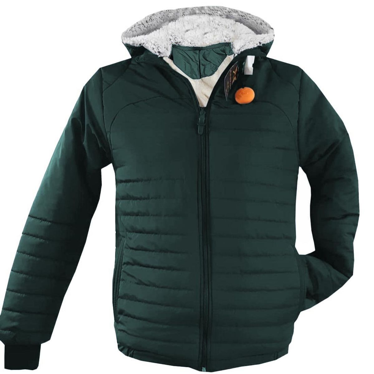 MODA EN CIRCUITO - Chaqueta Impermeable Forrada en Ovejera Para Hombre