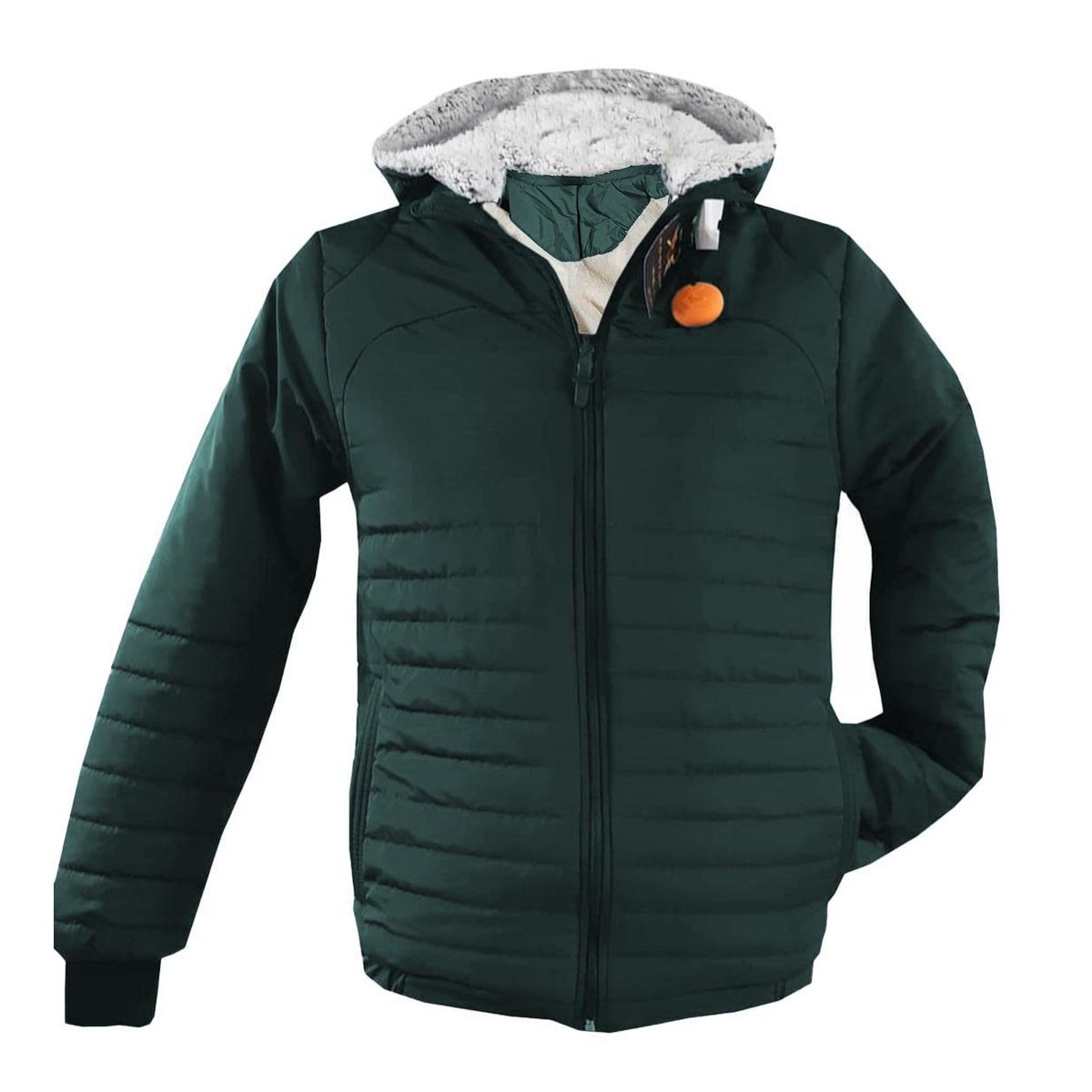 MODA EN CIRCUITO - Chaqueta Impermeable Forrada en Ovejera Para Hombre