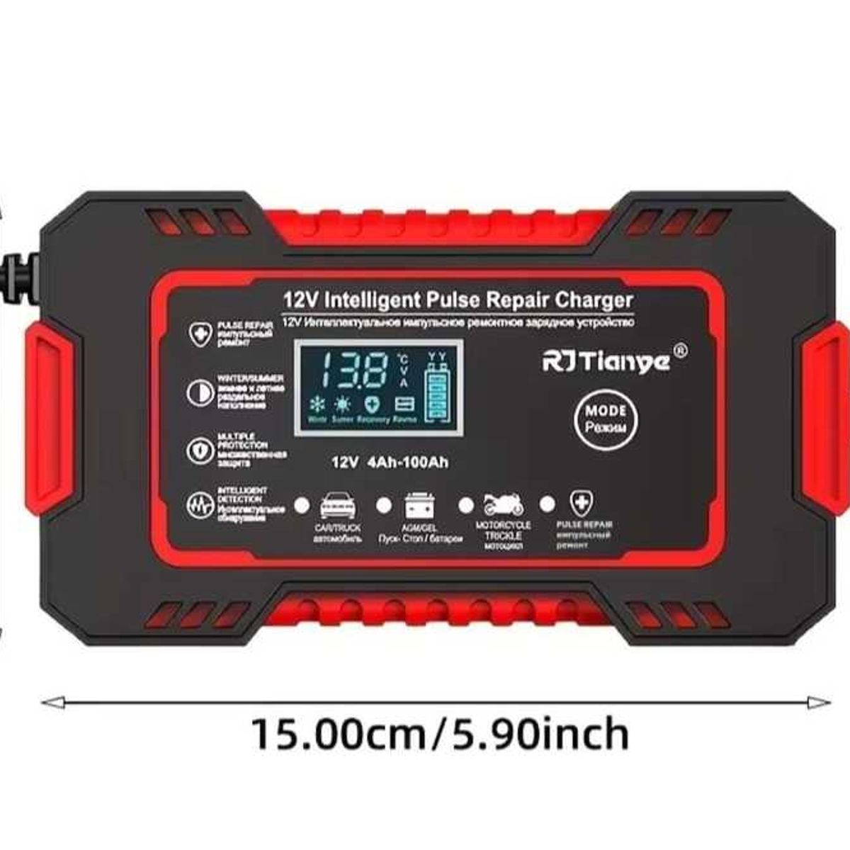 GENERICO - Cargador Baterías Tester 12v Carros Motos Repara