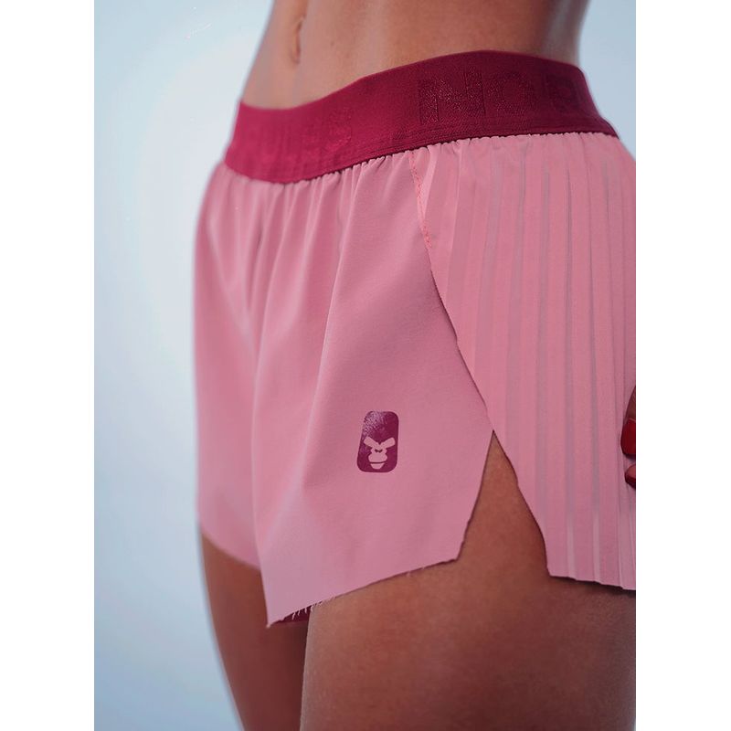 NO RULES - SHORT DEPORTIVO RUNNING PERFORMANCE PALO DE ROSA.
