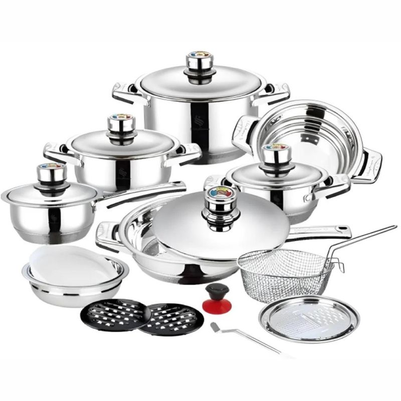 SCHAFFHAUSEN - Ollas Acero Quirúrgico Schaffhausen Con Termostato 21 Pcs