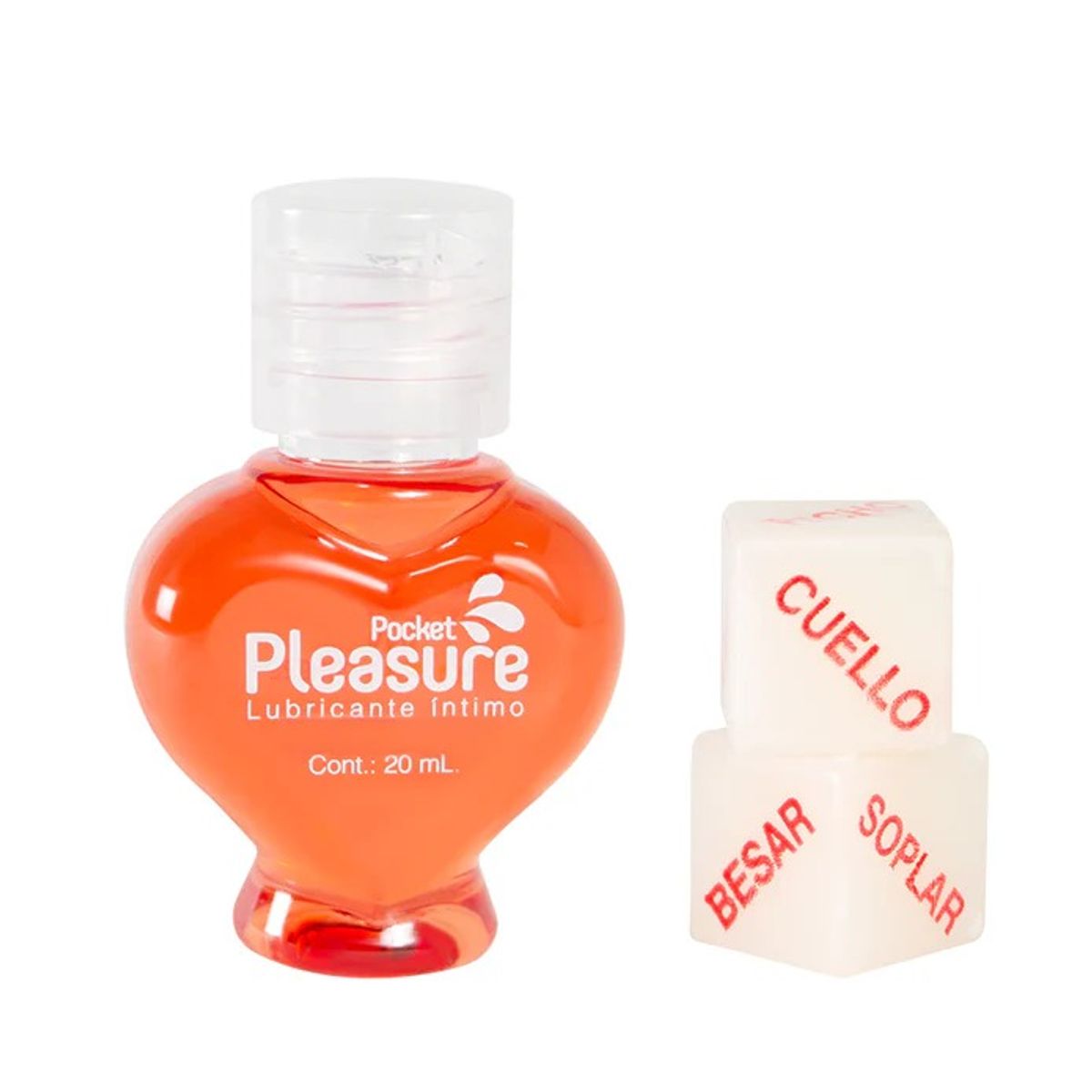 POCKET - Lubricante Íntimo Fresa x 20 ml by Pocket Pleasure Con Dados