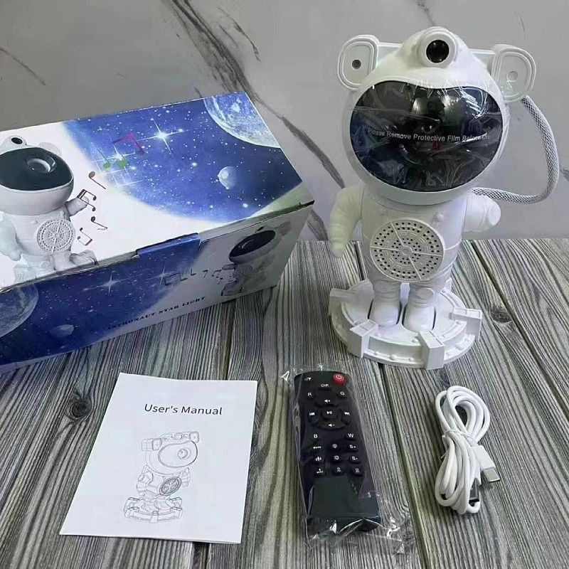 GENERICO - LAMPARA ASTRONAUTA PROYECTOR DE GALAXIA CON BLUETOOTH PARLANTE