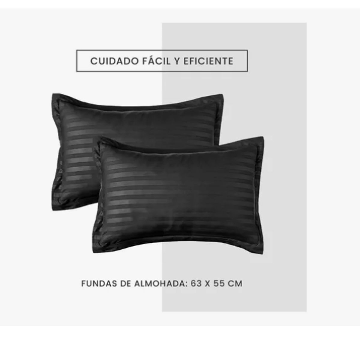 INNOVA - Edredon Cubrelecho Premium Negro Cama Doble Fundas Almohadas Innovo