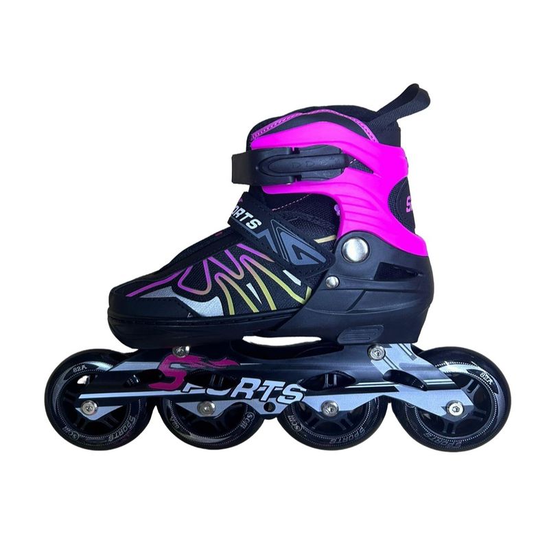GENERICO - Kit Patines Sport Semiprofesionales Fucsia líneas T L