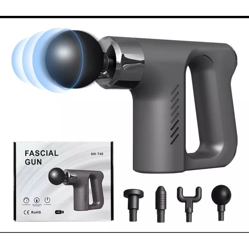 GENERICO - Masajeador Muscular Inalámbrico Facial Gun Pistola Corporal