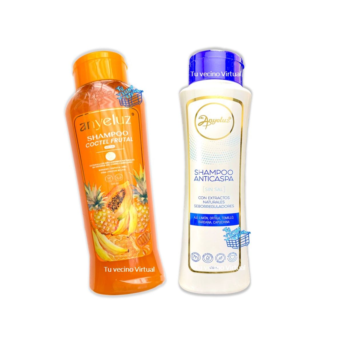 ANYELUZ - Shampoo coctel de Frutas y anti-caspa Anyeluz