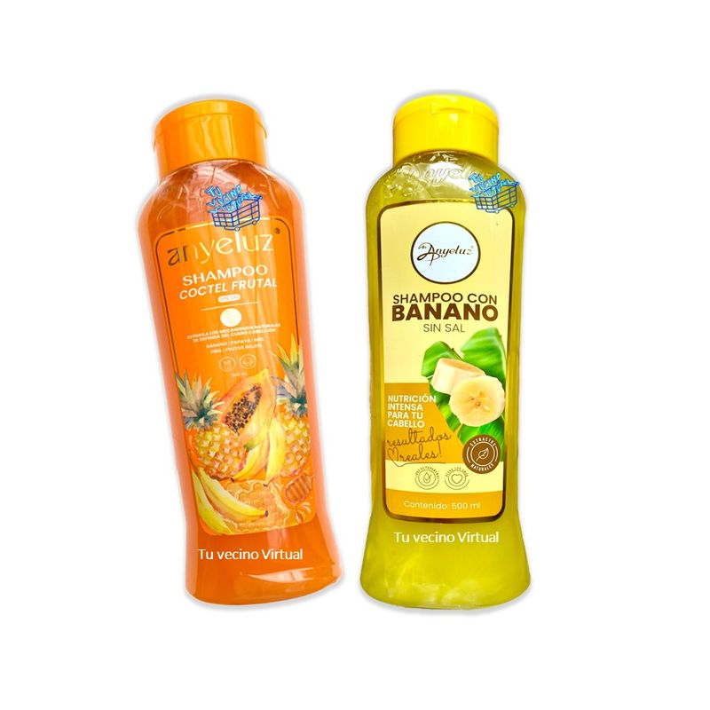 ANYELUZ - Shampoo X2 coctel de frutas y Banano Anyeluz