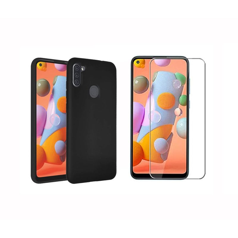 GENERICO - Funda en Silicona + Vidrio Templado Samsung Galaxy A11  Galaxy M11