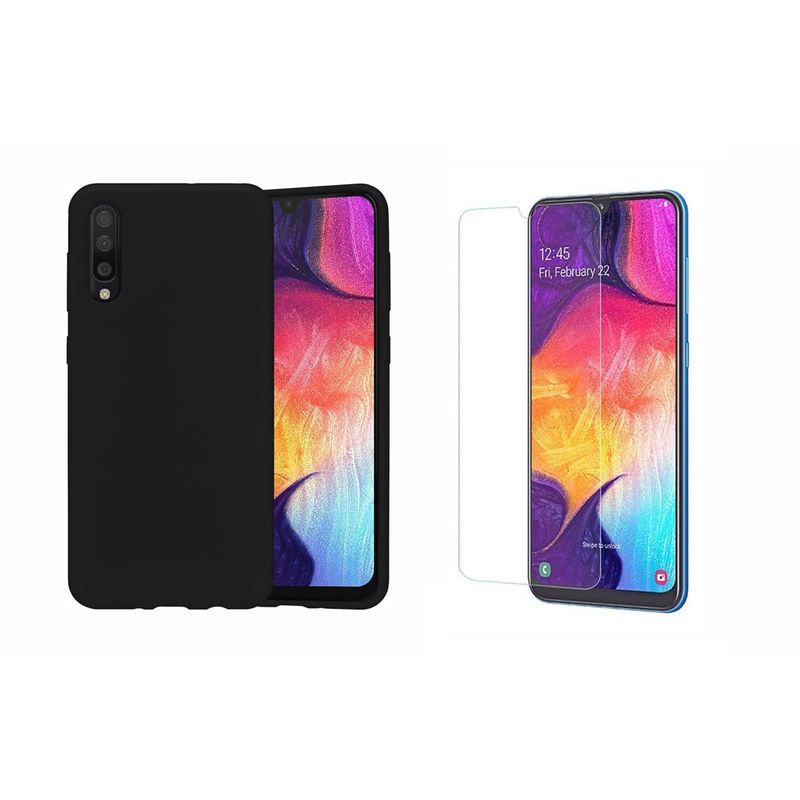 GENERICO - Funda en Silicona + Vidrio Templado Para Samsung Galaxy A50  A50S