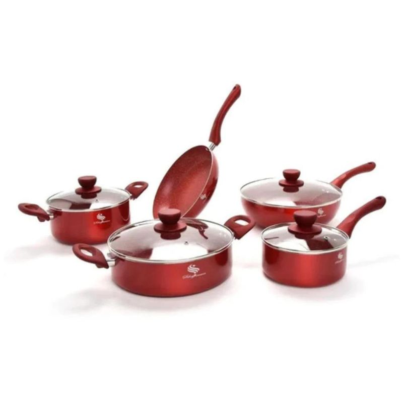 SCHAFFHAUSEN - Juego De Ollas Schaffhausen Original 9 Piezas Red Velvet
