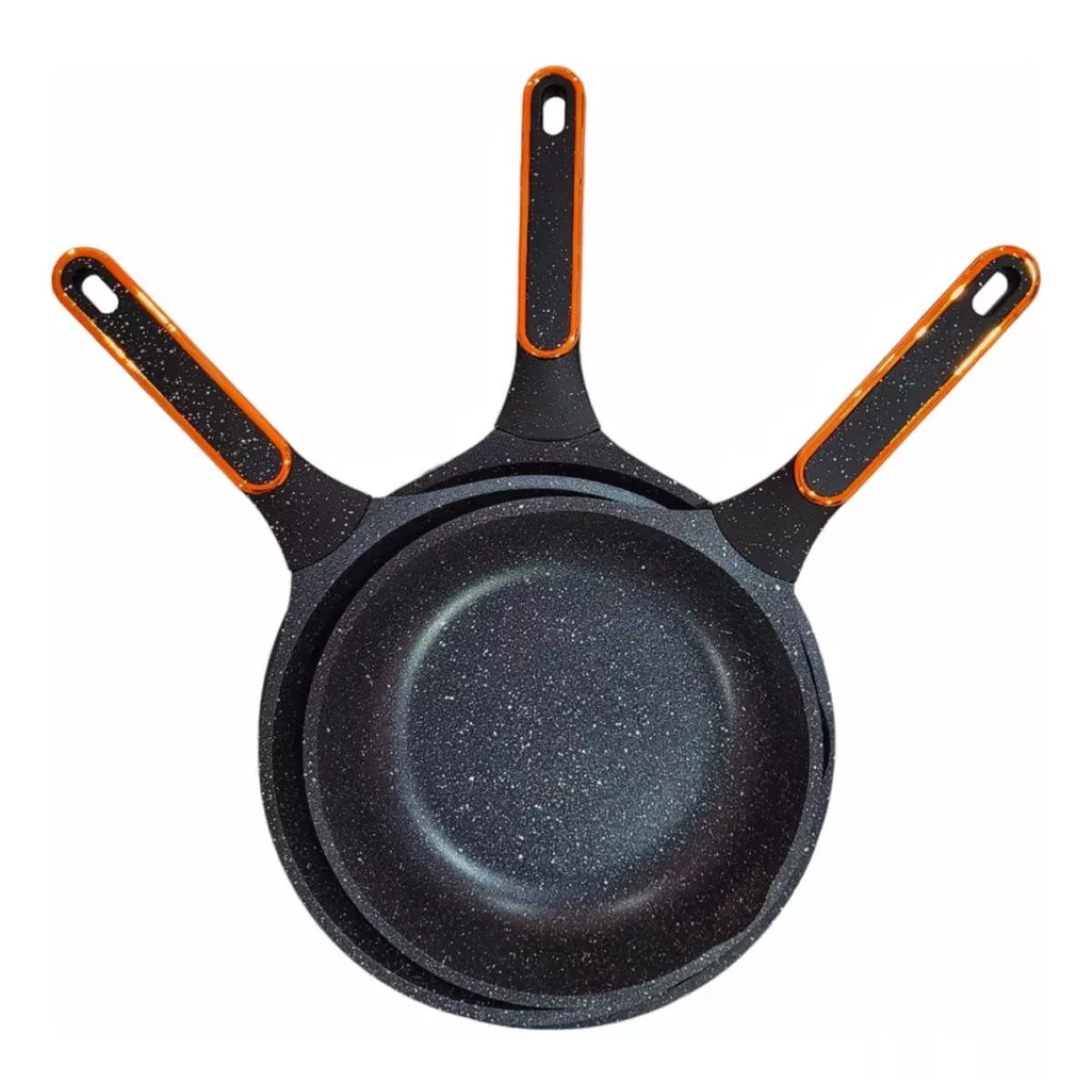SWISSHOME - Sartenes De Mármol Antiadherente Con Tapa 6 Piezas Swisshome