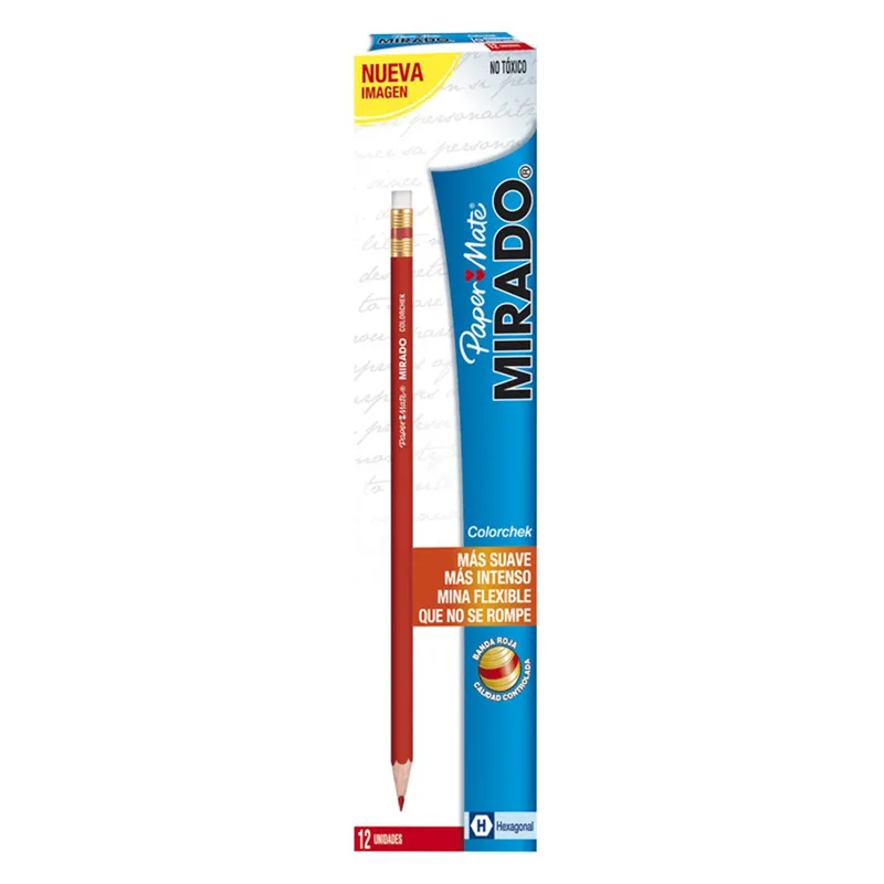 PAPER MATE - Caja De Lapices Rojo Mirado Paper Mate X12 Unidades