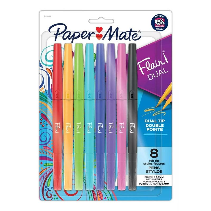 PAPER MATE - Marcador Permanente Plumígrafo Flair Paper Mate X8