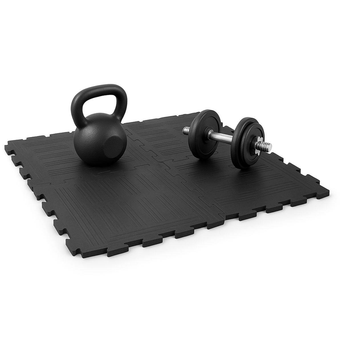 GENERICO - Tapetes de caucho para  gimnasio x 6 unidades