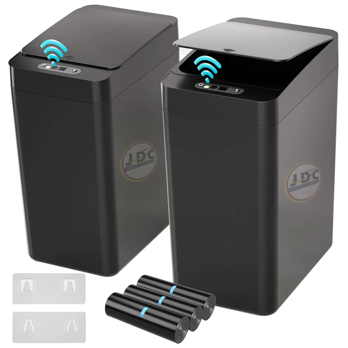 GENERICO - Papelera Con Sensor Automatico Canenaca Basura Para El Baño Cocina X2