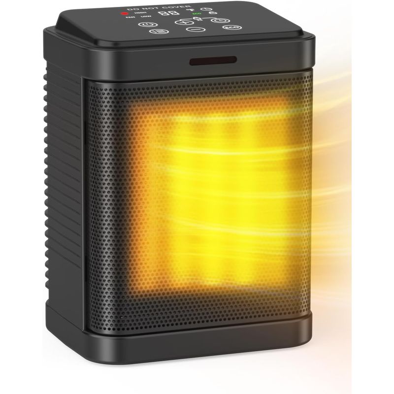 GENERICO - Calentador Ambiente Eléctrico Portátil Panel Digital Cerámica PTC1500W