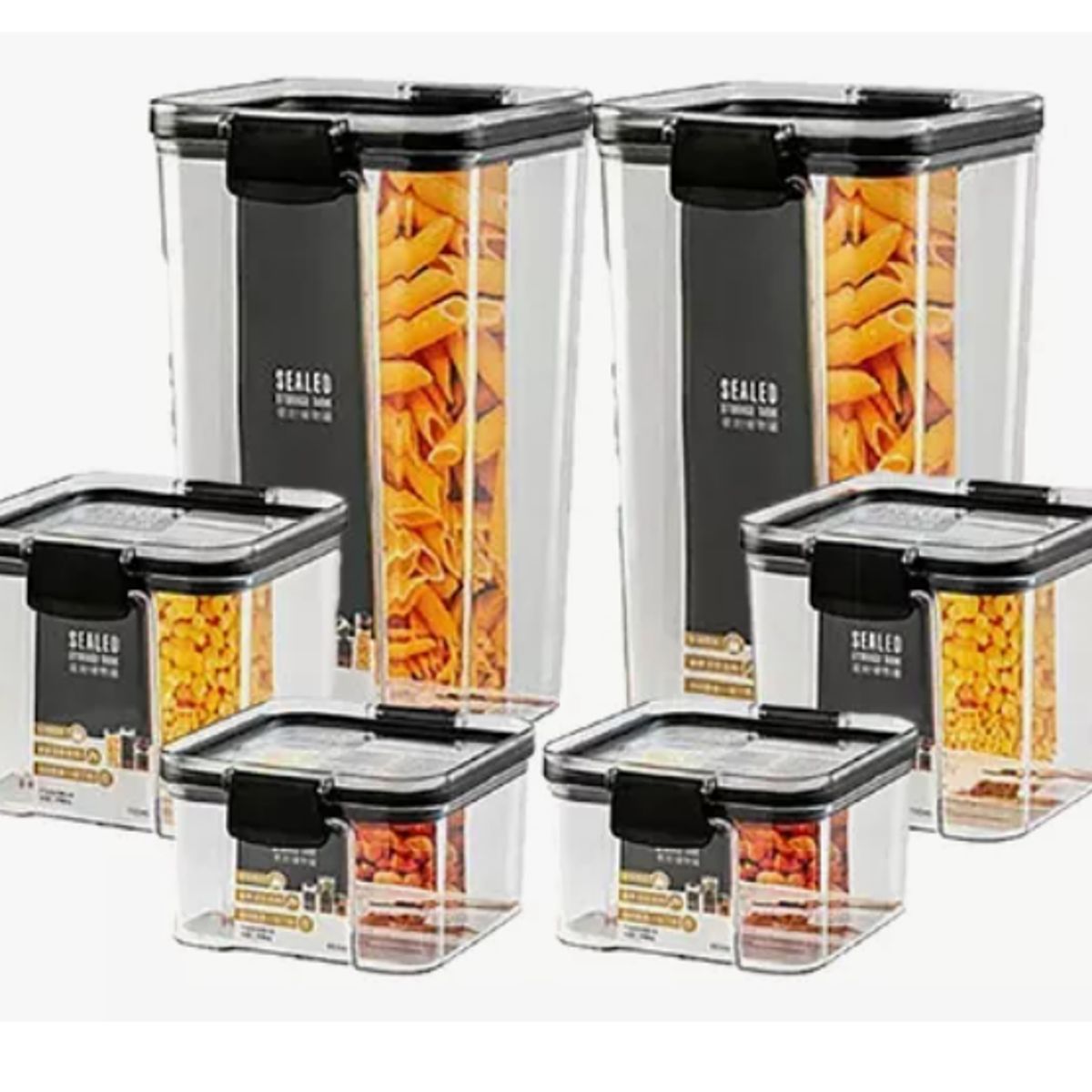 INNOVA - Recipientes Herméticos 6 Piezas Irrompibles Premium Organizadores