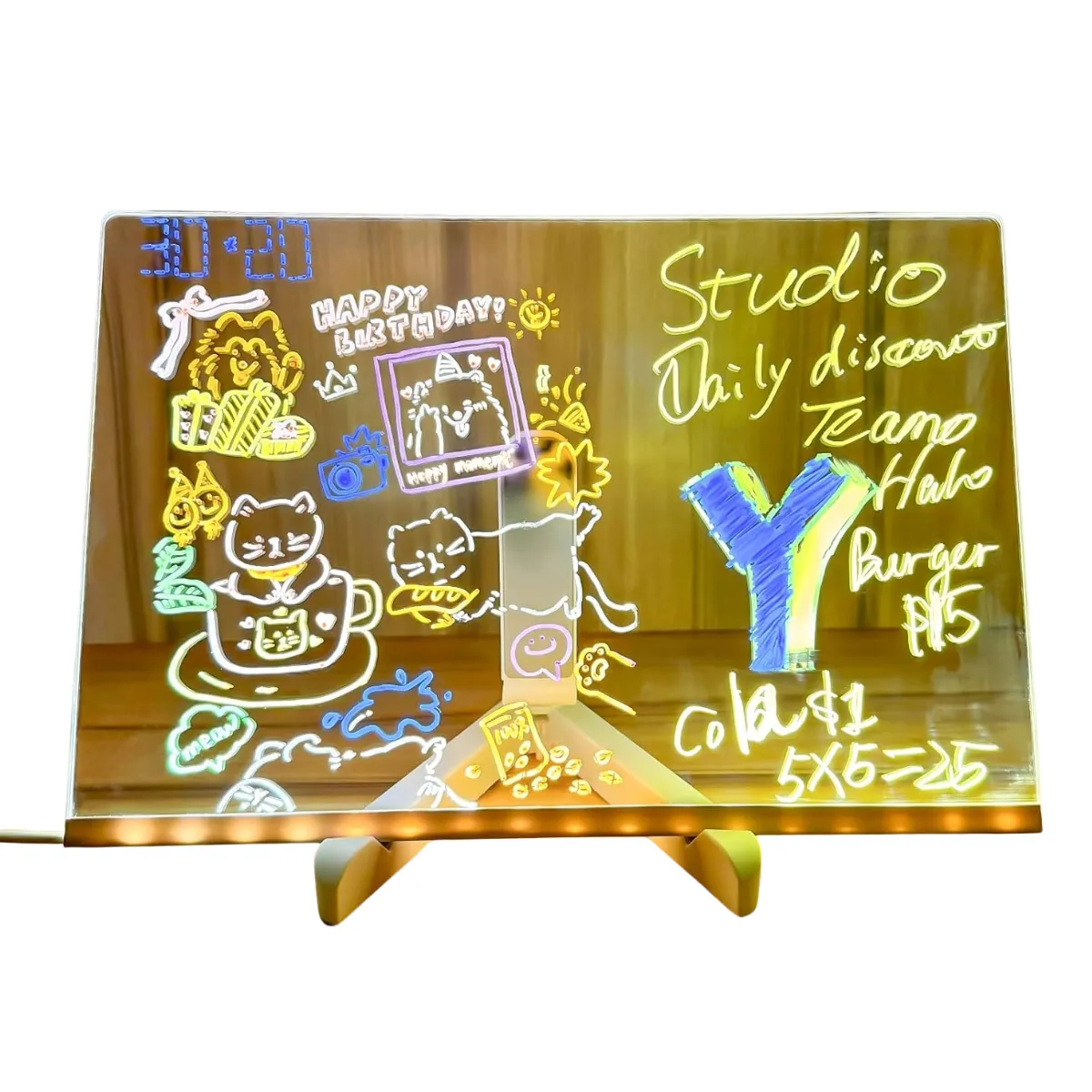 GENERICO - Tablero led para dibujar 30cm x 20 cm